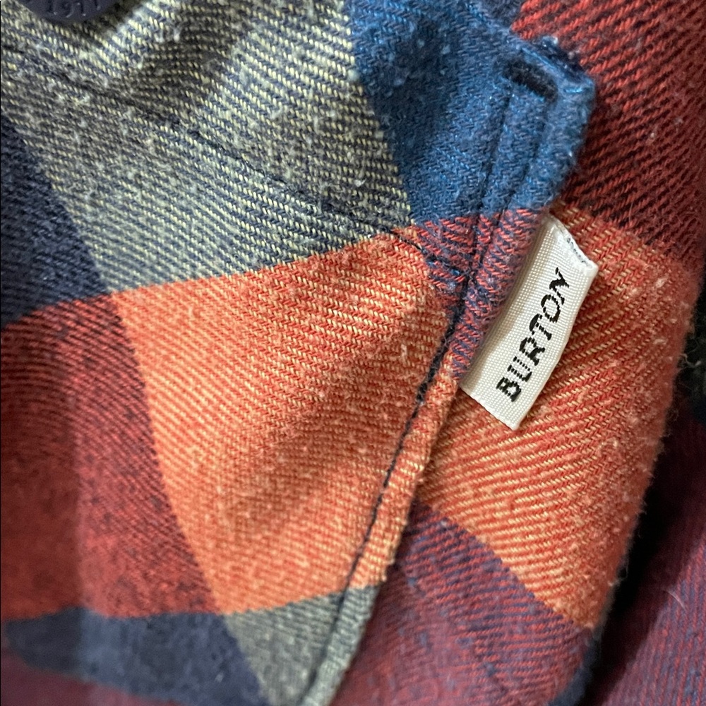 BURTON Grace Multicolor Plaid Button Down Women’s XS Colourful Flannel Shirt - Picture 5 of 11